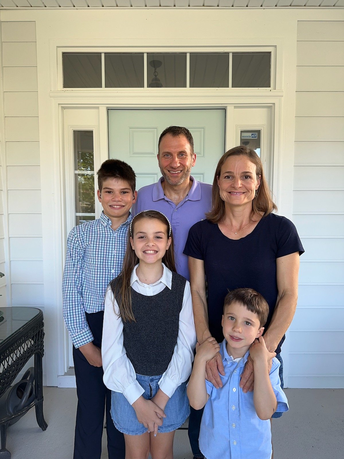 Logan Groher and his family, wife and 3 kids