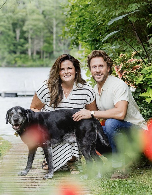 Patrick and his wife and dog