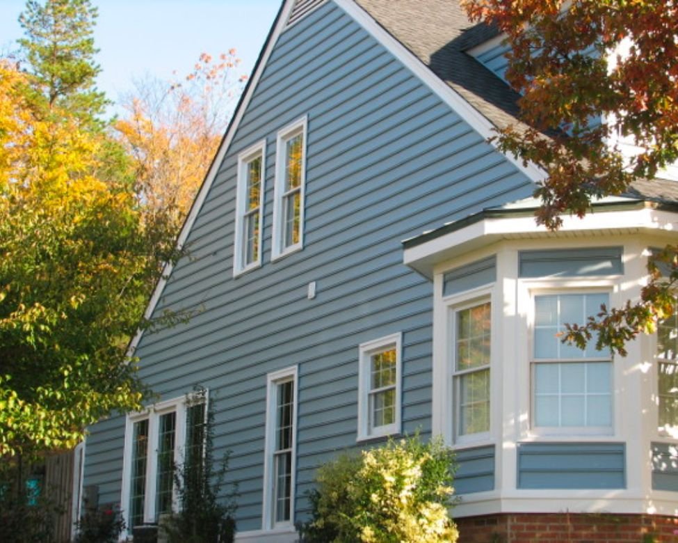 Vinyl Siding and windows in fall