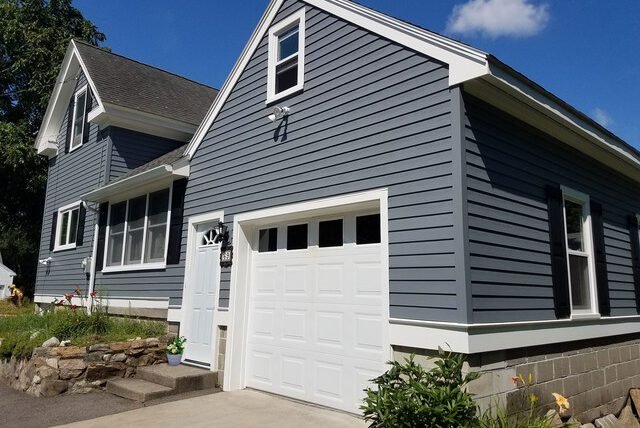 Composite siding on single family home