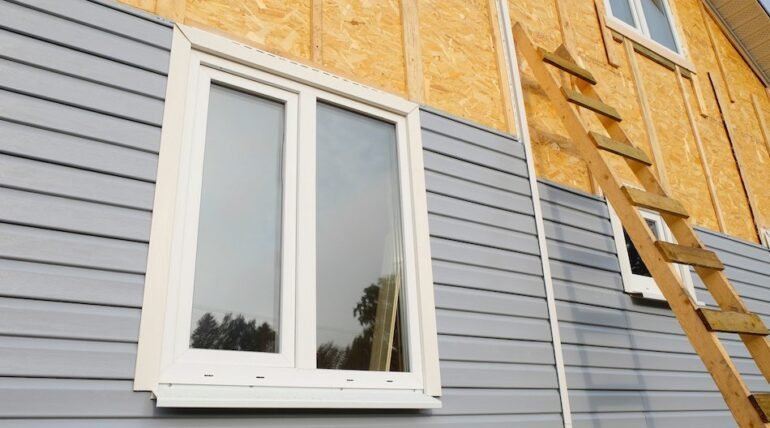 Siding and window Installation, vinyl material