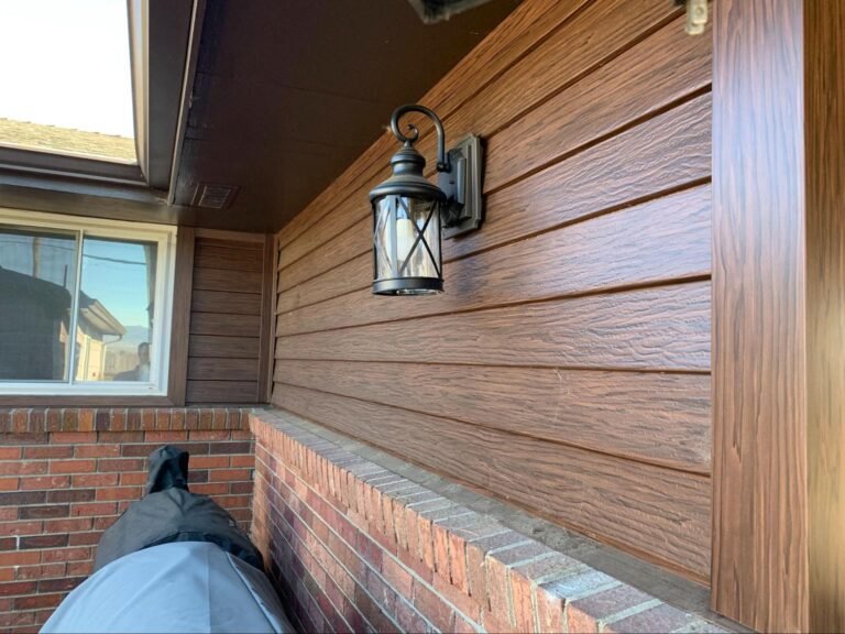 Wood siding on back porch, installed in charleston