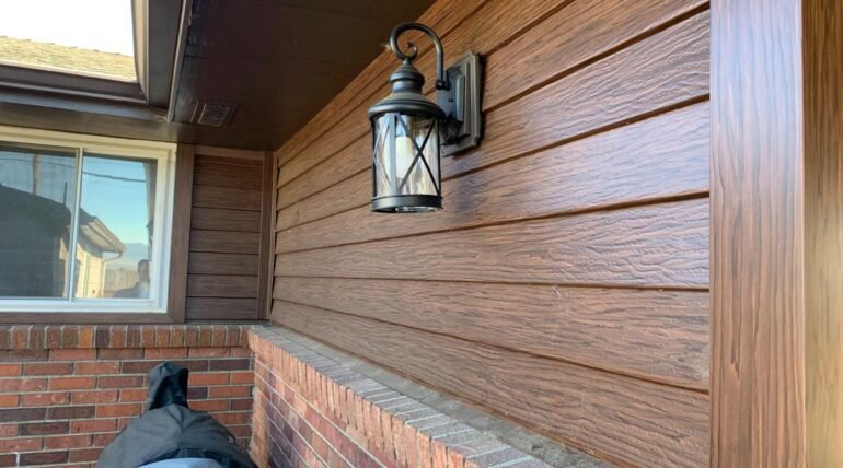 Wood siding on back porch, installed in charleston